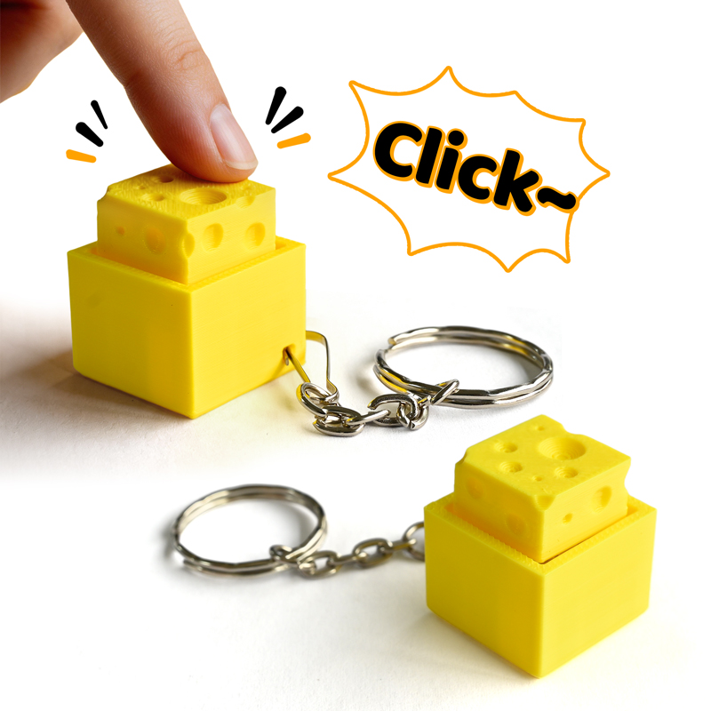 3D Printing Plastic - 3D Printed Cheesy Key Fidget Clicker