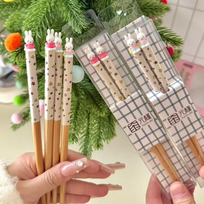 3D Printing Rabbit - Cute Miffy Licensed Bamboo Chopsticks 3D