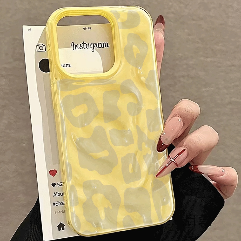 3D Printing Plastic - 3D Water Ripple Leopard Print Phone