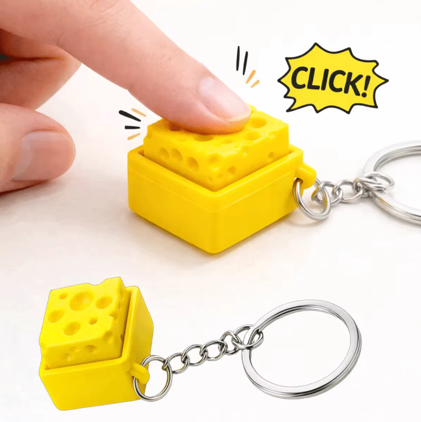 3D Printing Plastic - 3D Printed Mini Cheese Keyboard Clicker