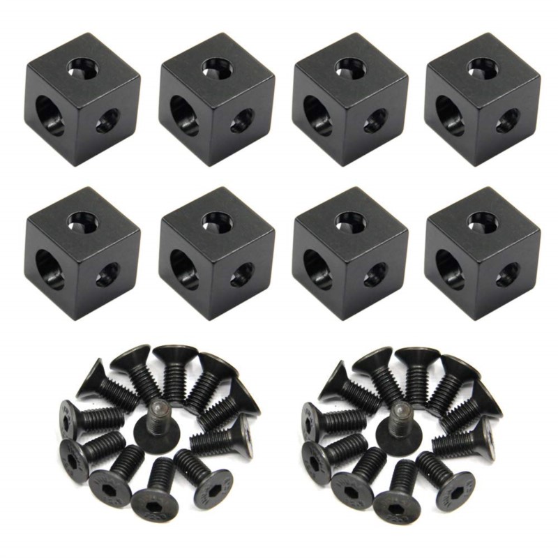 V Slot Aluminum Extrusion - 8pcs/pack 2020 Aluminum Block Cube Prism