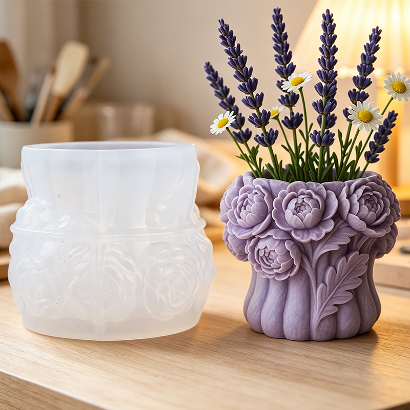3D Rose Flower Vase Silicone M - đánh giá và giá 3D Printing Pot