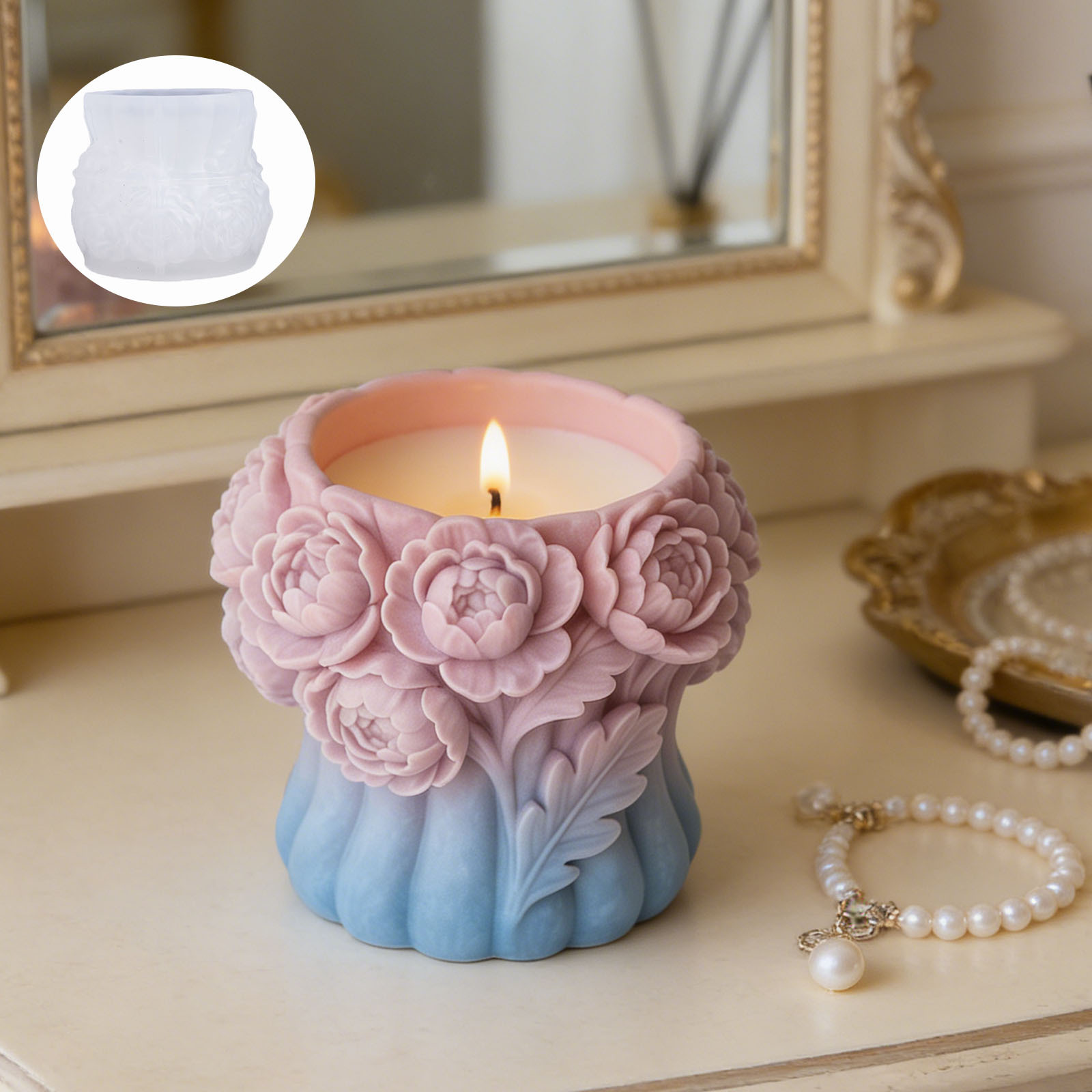 3D Rose Flower Vase Silicone M - đánh giá và giá 3D Printing Pot