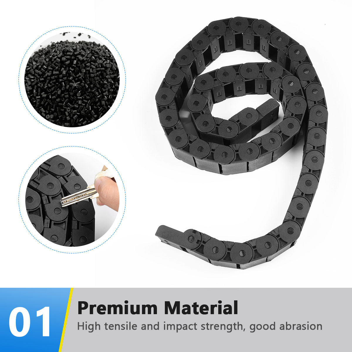1M Black Plastic Cable Carrier - đánh giá và giá 3D Printing Plastic