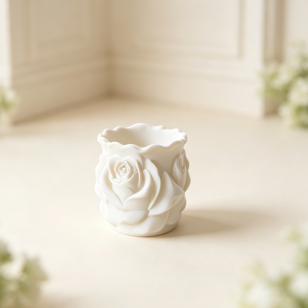 3D Printed White Rose Planter  - đánh giá và giá 3D Printing Pot
