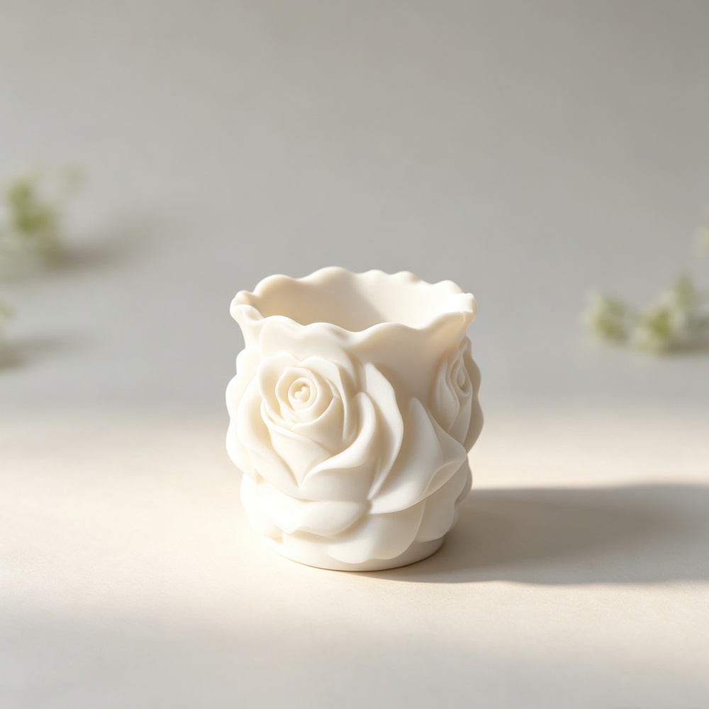 3D Printed White Rose Planter  - đánh giá và giá 3D Printing Pot