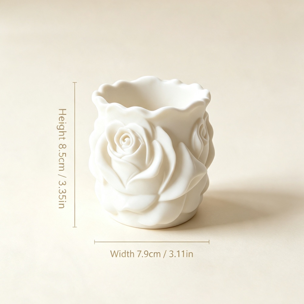 3D Printed White Rose Planter  - đánh giá và giá 3D Printing Pot
