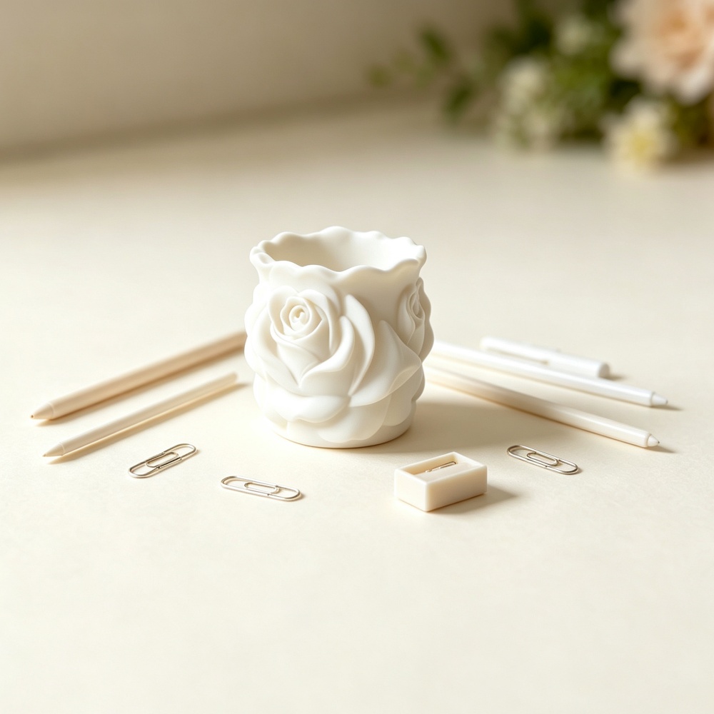 3D Printed White Rose Planter  - đánh giá và giá 3D Printing Pot