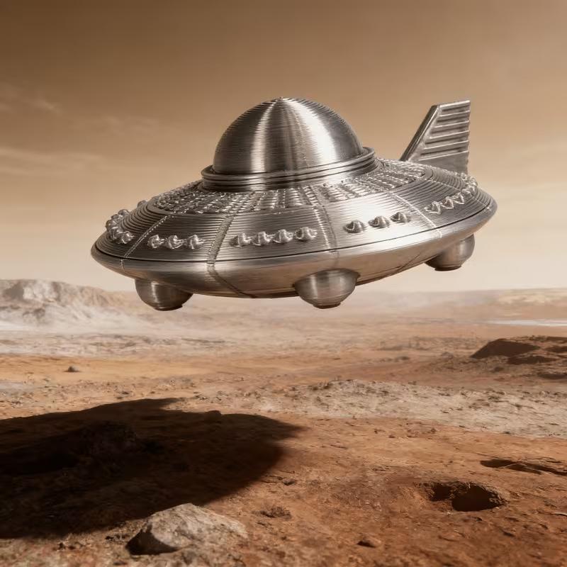 3D Printed UFO Figurines Retro - đánh giá và giá 3D Printing Nyc