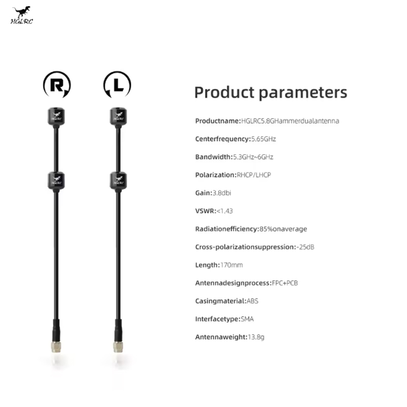 HGLRC 5.8G Hammer Dual Antenna - đánh giá và giá 3D Printing Drone