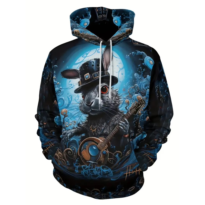 Santa Claus Cat Pattern Hoodie - đánh giá và giá 3D Printing Rabbit