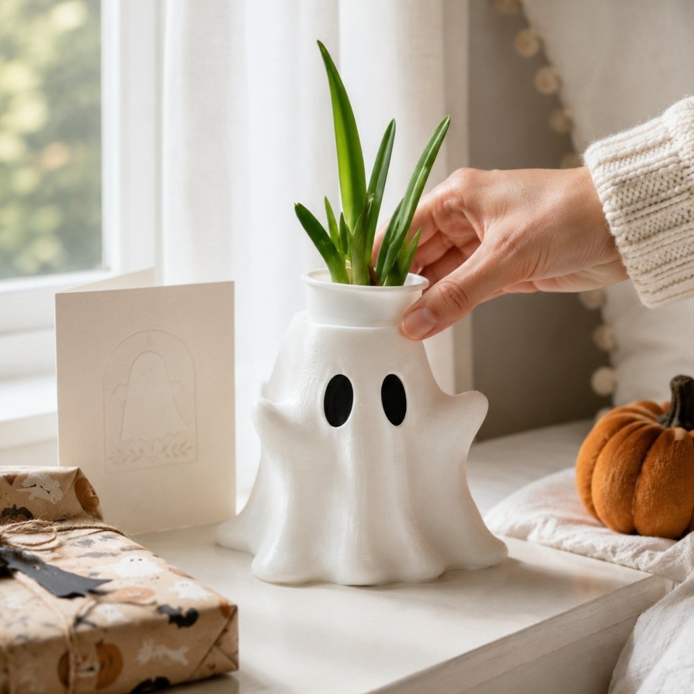 3D Printed White Ghost Vase Cr - đánh giá và giá 3D Printing Pot