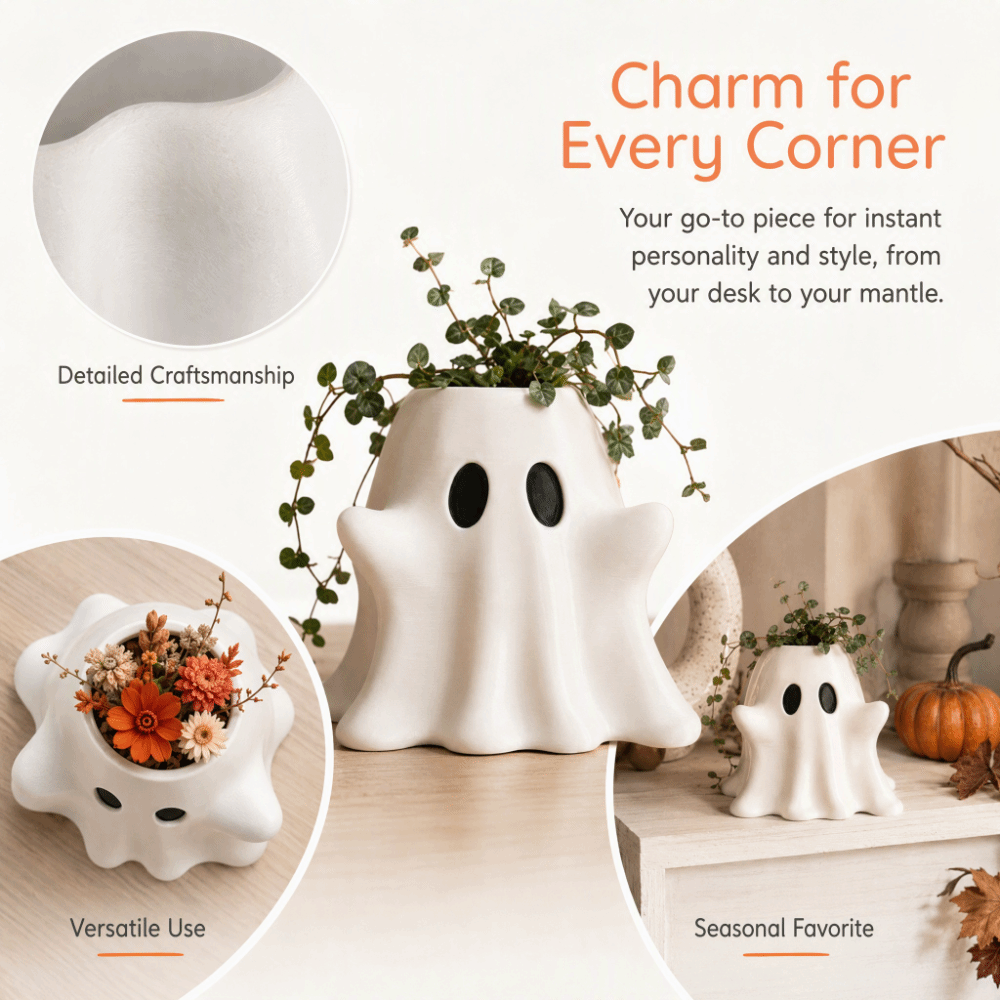 3D Printed White Ghost Vase Cr - đánh giá và giá 3D Printing Pot